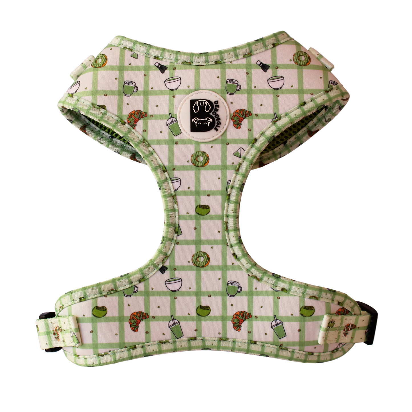 Arnés ajustable para perro Picnic Matcha, vista frontal