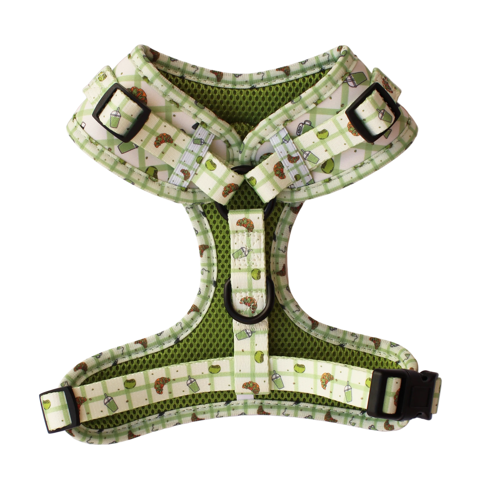 Arnés ajustable para perro Picnic Matcha, vista trasera