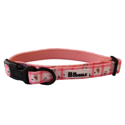 Collar ajustable para perro Picnic Café, vista frontal