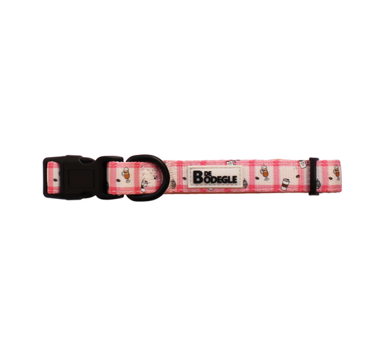 Collar ajustable para perro Picnic Café, detalle